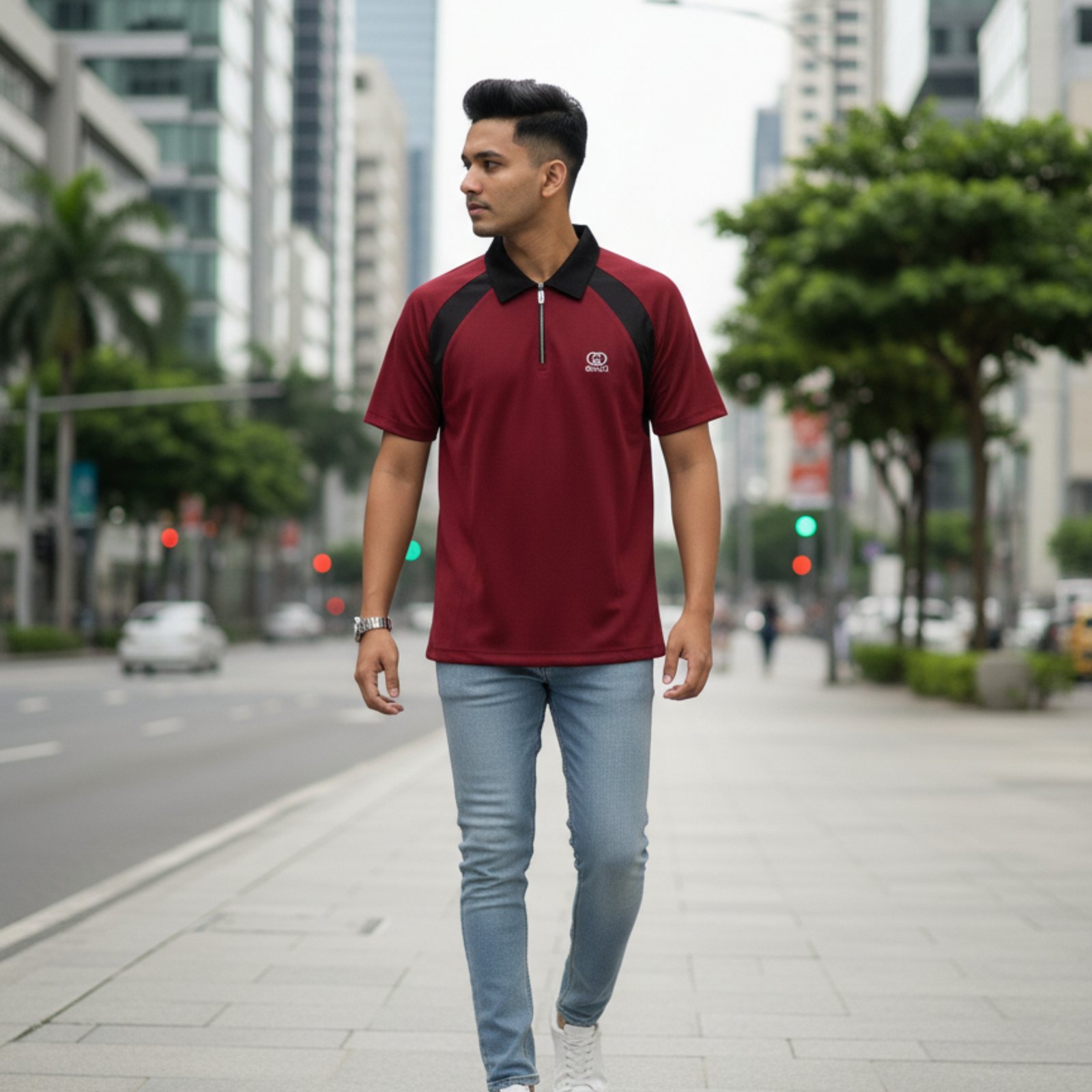 ZYAVOLX Printed Drop shoulder T-shirt