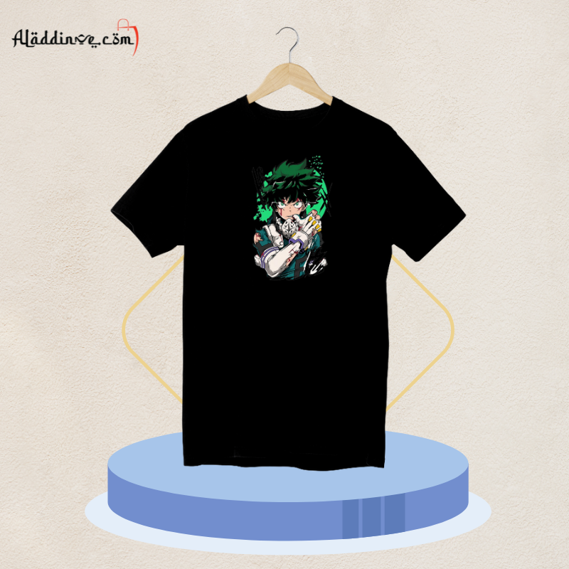 Green Hair Premium T-Shirt Black