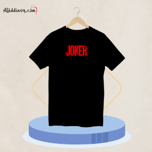 Joker Printed Unisex Black Tshirt
