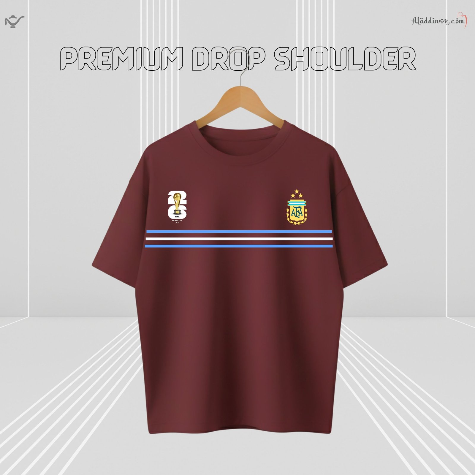 Z’YAVOLX Premium Argentina FIFA World Cup - 2026 Drop Shoulder T-Shirt